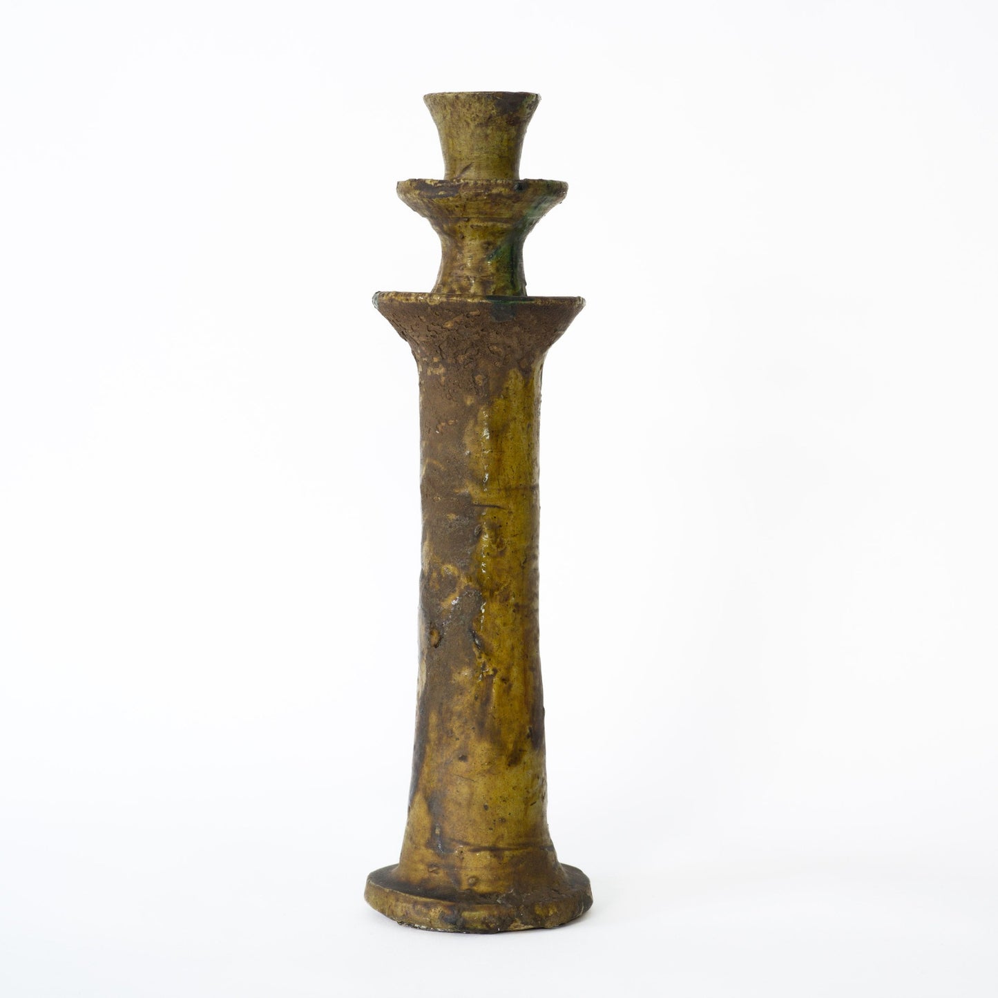 Marockansk Tamegroute ljusstake keramik handgjord i södra Marocko