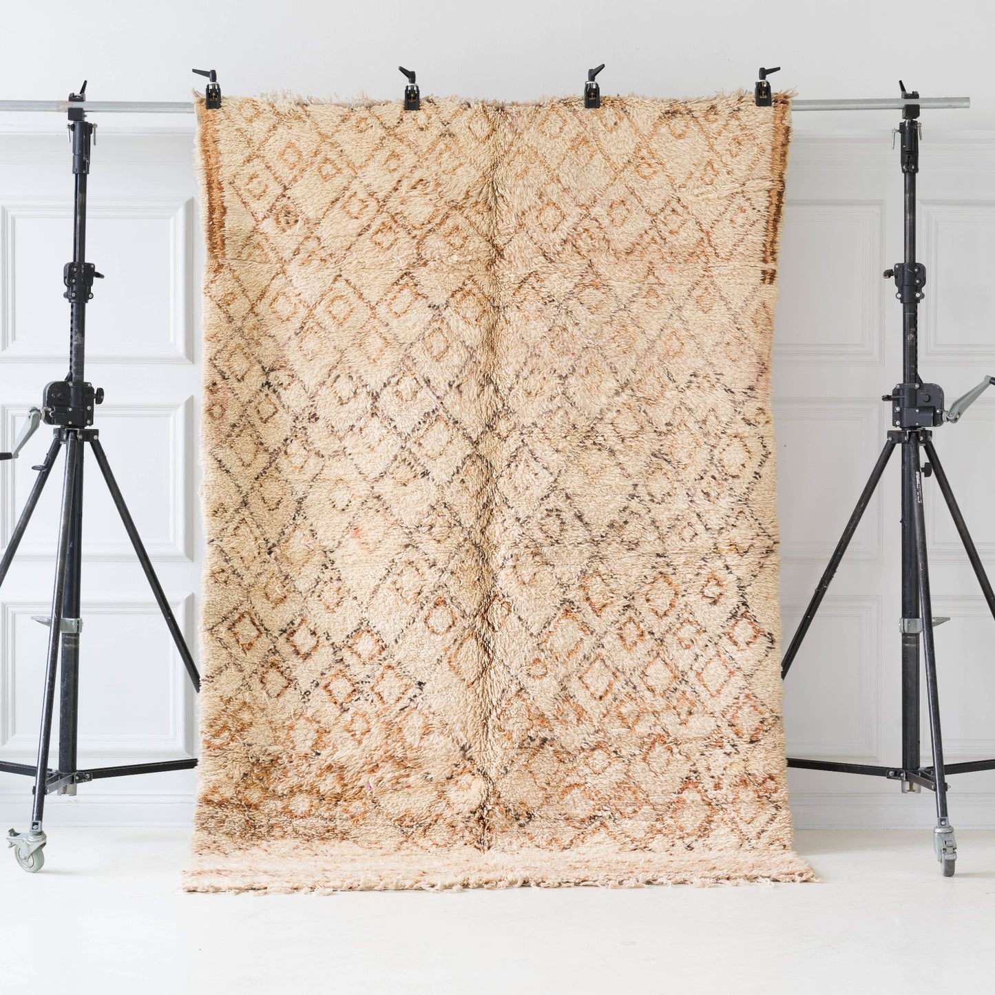 Marockansk Beni Ourain Matta 3x2 i Ull Ullmatta heminredning