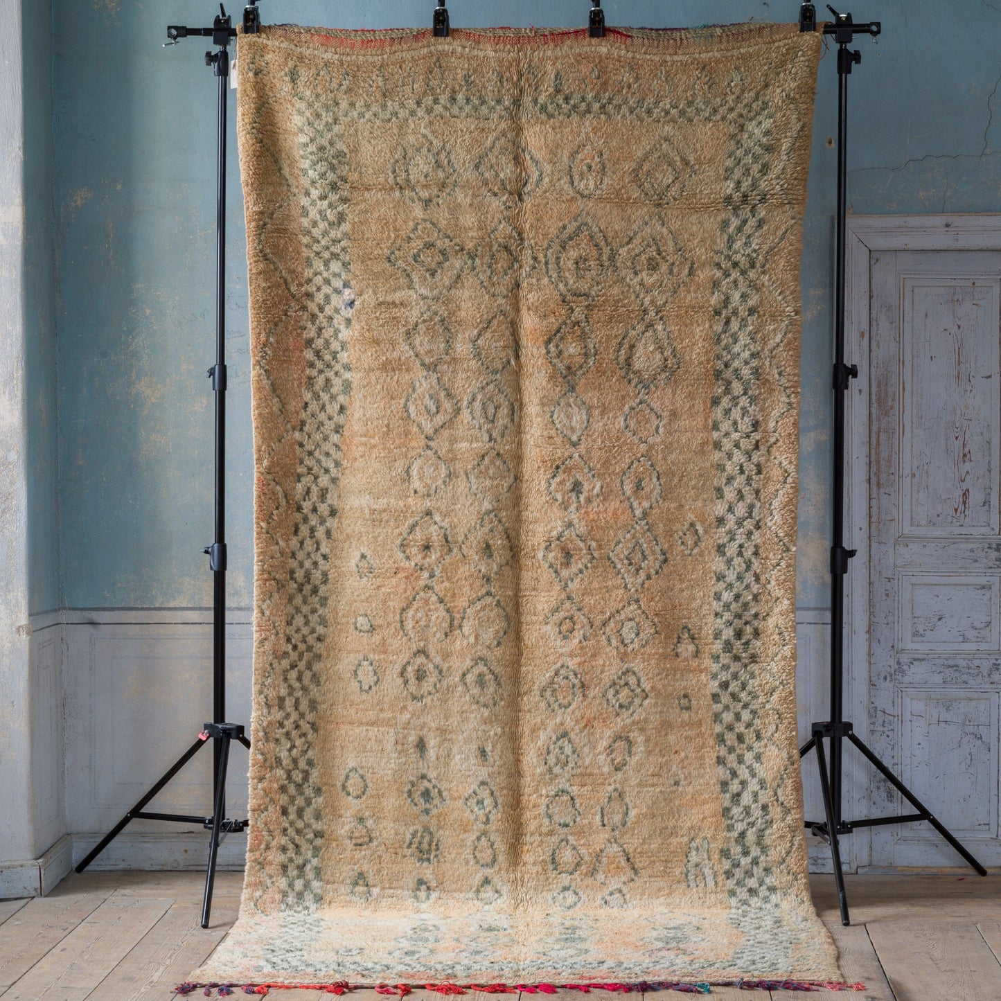 Marockansk Inredning orientalisk Boujaad matta i ull Atlas bergen Marocko