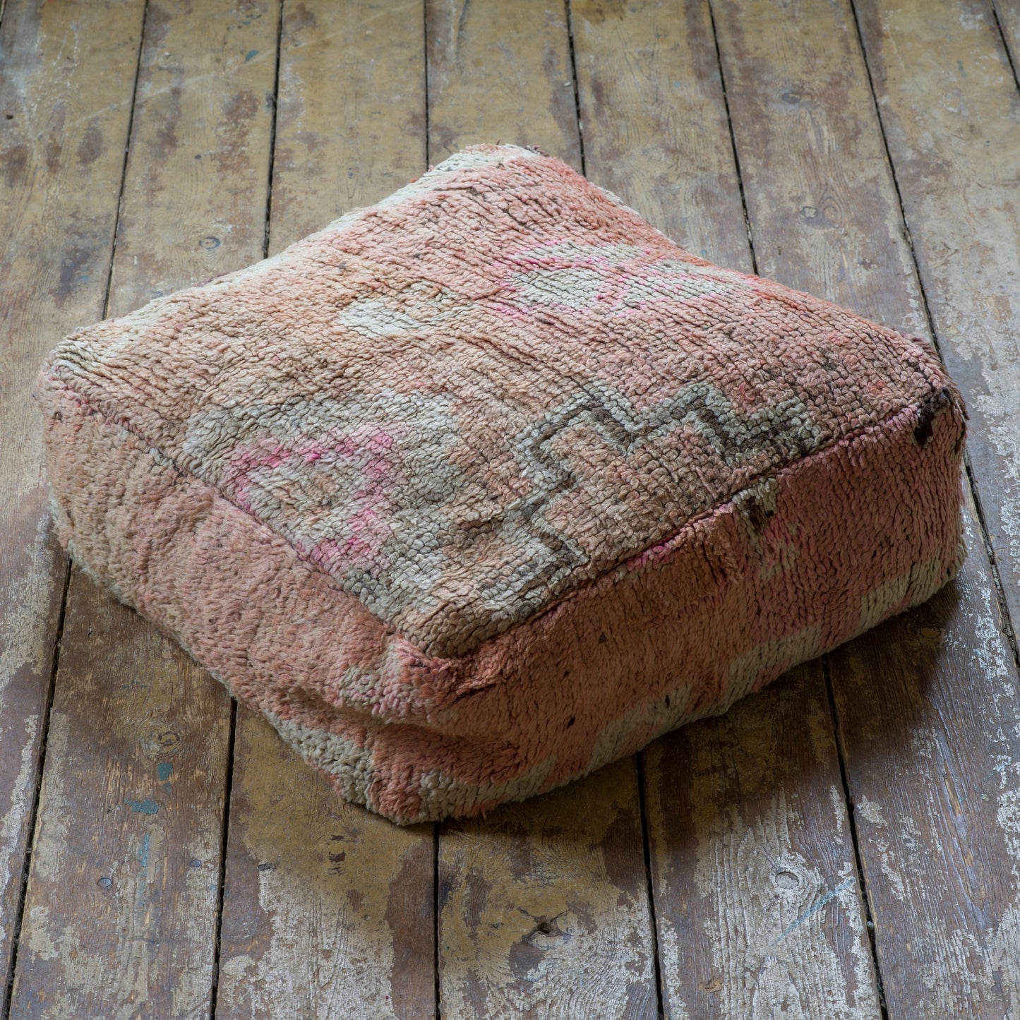 Marockansk Inredning sittpuff handgjord i ull Atlas bergen Marocko