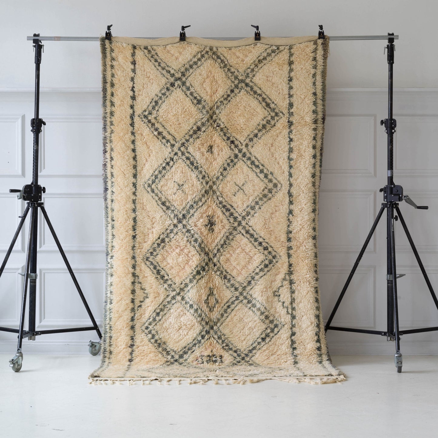 Marockanskt Beni Ourain-matta med mönster från Marocko