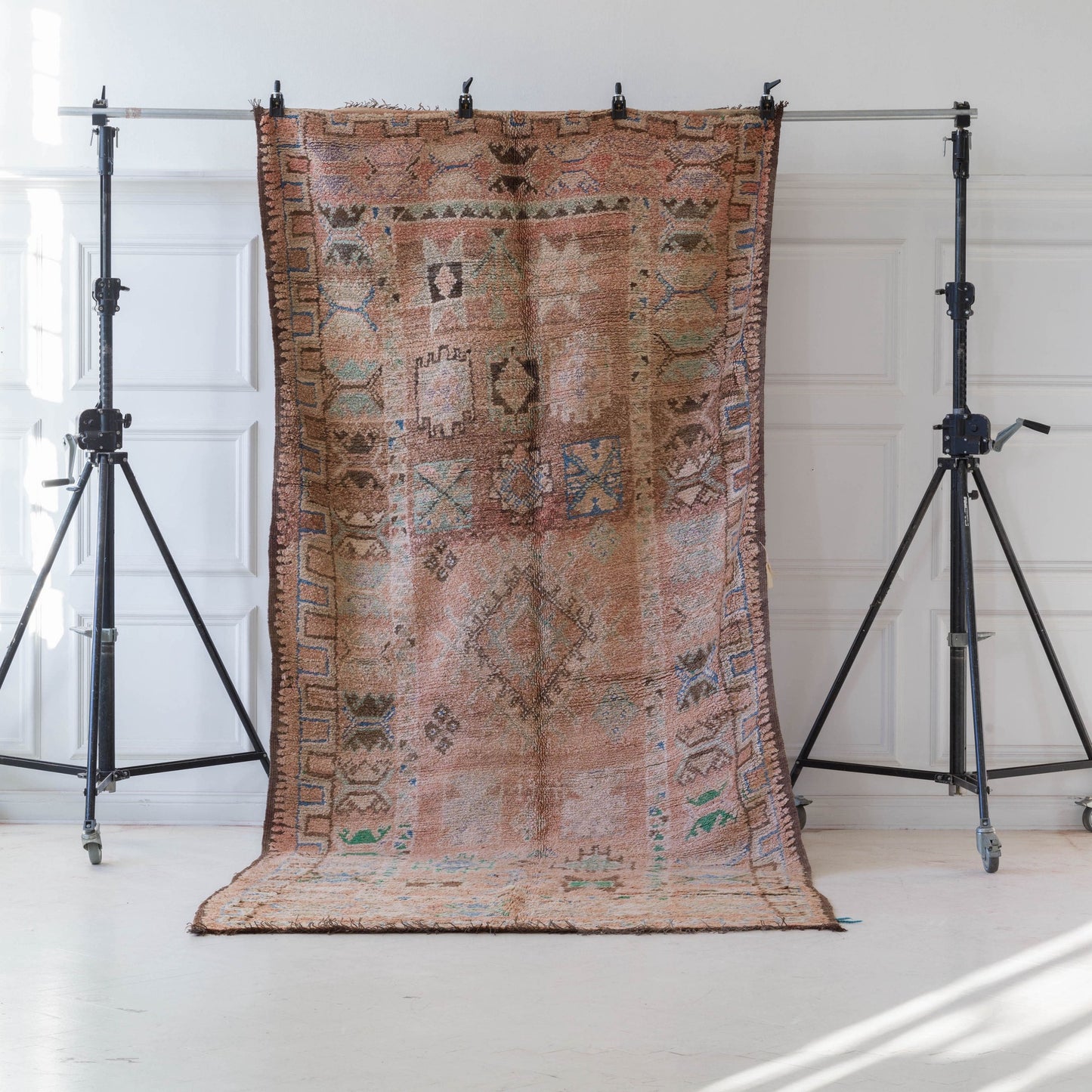 Vintage marockansk Boujaad-matta i ull 375x180cm