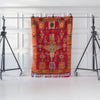 Röd marockansk Boujaad-matta med detaljrikt mönster 174x130cm