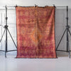 Rödorange marockansk Boujaad-matta med detaljrikt mönster 260x180cm