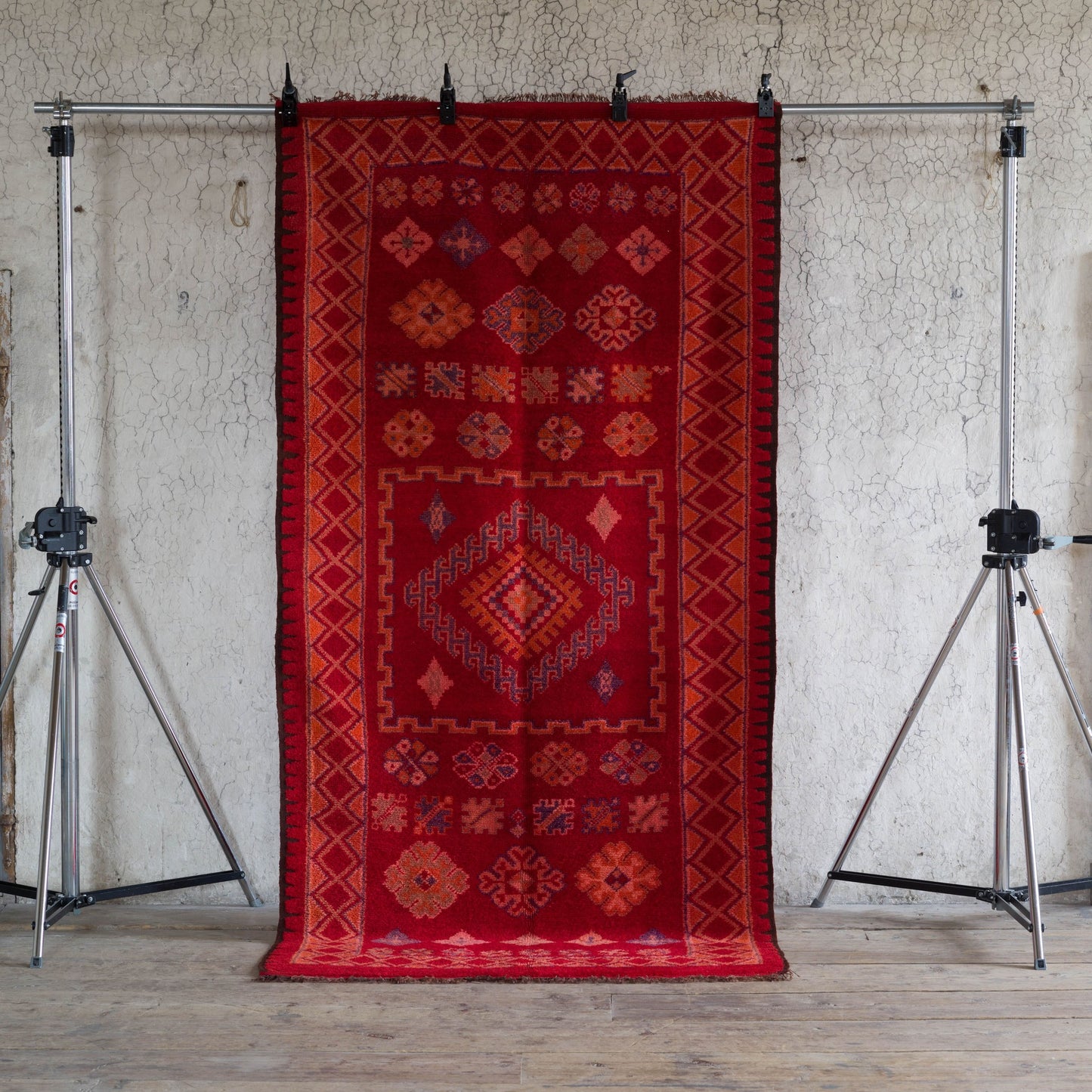 Röd Rehamna-matta från Marocko